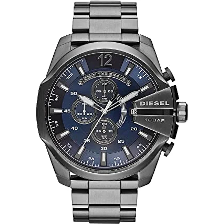 Diesel Herren Mega Chief Chronograph DZ4329, 51 mm Gehäusegrösse Edelstahluhr – Bild 1