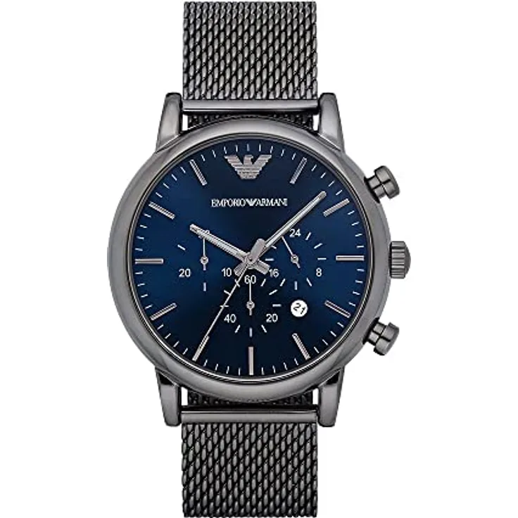Emporio Armani Herren Chronograph Quarz Uhr mit Edelstahl Armband AR1979