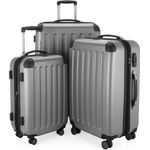Hauptstadtkoffer Spree 3er KofferSet Hartschalenkoffer ReisekofferSet, TSA, 4 Rollen, S M & L, 