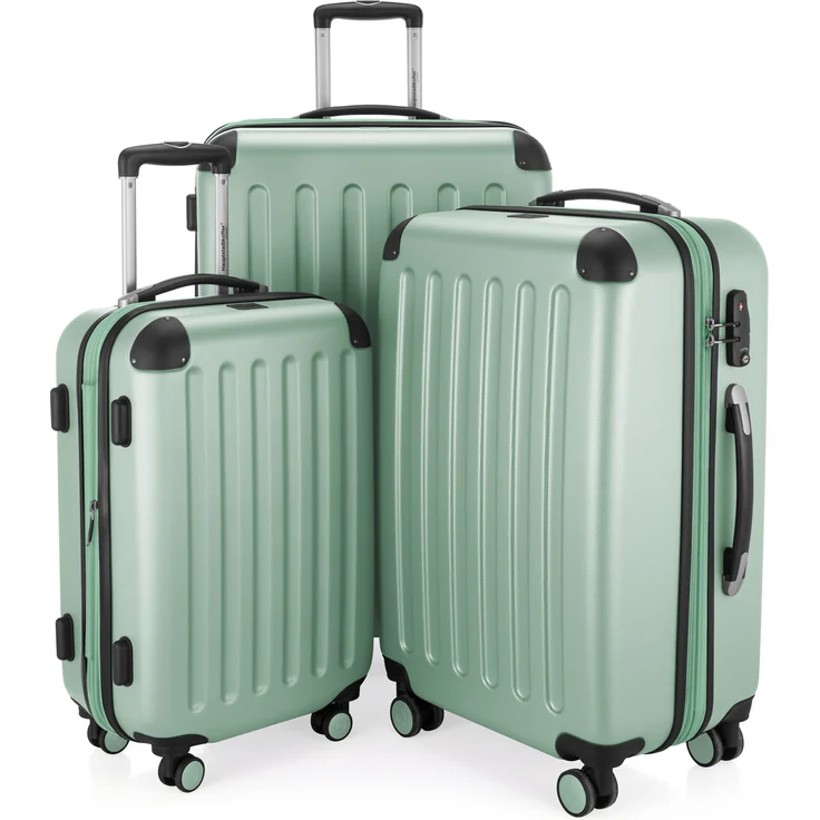 Hauptstadtkoffer Spree 3er KofferSet Hartschalenkoffer ReisekofferSet, TSA, 4 Rollen, S M & L, 