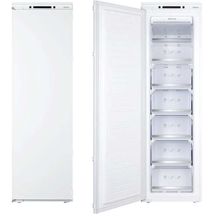 Amica ABN6202 Gefrierschrank, Einbau, NoFrost, Schlepptür-Technik, Energieklasse E – Bild 2