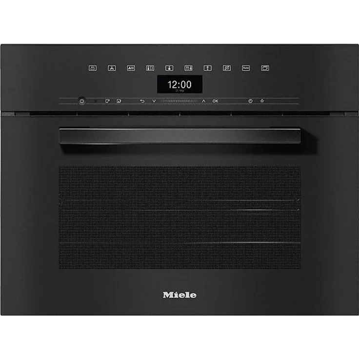 Miele DGC 7440 HC Pro Backofen mit Dampffunktion, Dampfgaren, Backen, Braten mit Vernetzung + BrilliantLight, Einbaugerät, Garraum 47 l, Breite 59,5 cm, Obsidianschwarz