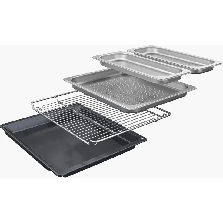Siemens CS736G1B1 Backofen mit Dampffunktion, iQ700, Einbaugerät, Garraum 47 l, Breite 59,4 cm, edelstahl, schwarz – Bild 4