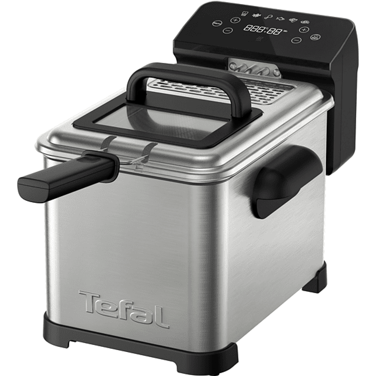 Tefal FR507D Family Pro Digital Fritteuse, 2400 Watt, 4 L, mit Öl, Kühlzonen-Technologie, schwarz, edelstahl – Bild 2