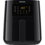 Philips HD9255/90 Serie 5000 Connected Heißluftfritteuse, 1400 Watt, 4,1 Liter, ohne Fett, 7 Programme, per App steuerbar, Display, Schwarz