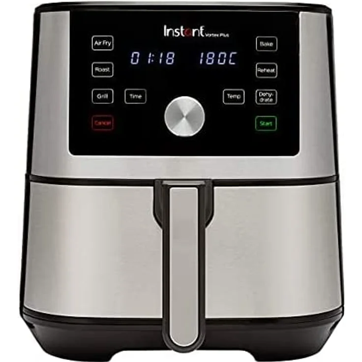 Instant Vortex IP 140-3093-01 6 Plus 6-in-1-Heißluftfritteuse 1700W, 5,7L - Heißluftfrittieren, Backen, Braten, Grillen, Dehydrator und Speisenwärmer, schwarz – Bild 1