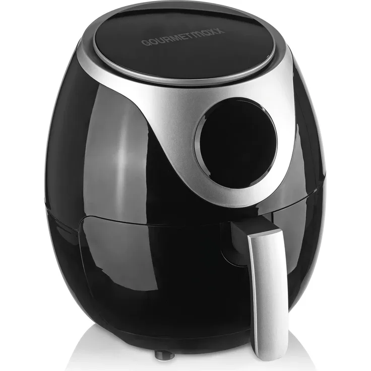 GOURMETmaxx Heißluftfritteuse, 1300 Watt, 3 Liter, ohne Fett, Display, regelbares Thermostat, Kunststoff, schwarz
