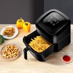 es Smart Home Heißluftfritteuse, 1800 Watt, 5,5 Liter, ohne Fett, per App steuerbar, schwarz