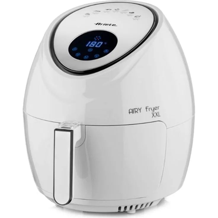 Ariete Airy Fryer XXL 4618 Heißluftfritteuse, 1800 Watt, 5,5 Liter, Timer, LCD-Display, Touch, 60 Min. Timer, Kunststoff, weiß