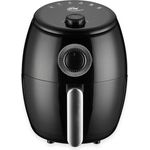 Elta AF-1000.1M Heißluftfritteuse, 1000 W, 2 Liter, ohne Fett, Timer 30 Min, Drehregler, Kunststoff, schwarz