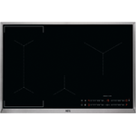 AEG IKS8444SXB Induktionskochfeld, Edelstahlrahmen, Breite 80 cm, Anzahl der Kochstellen 4, schwarz