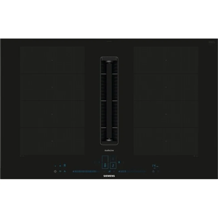 Siemens EX877NX68E Kochfeld mit Dunstabzug, Induktion, studioLine, Breite 80 cm, Anzahl der Kochstellen 4, schwarz – Bild 1