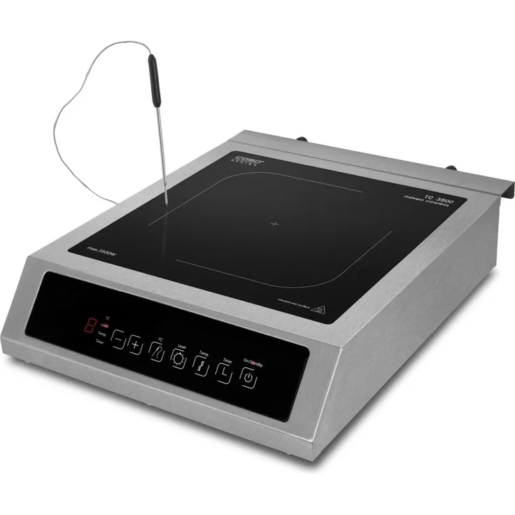 Caso TC 3500 Kochplatten, Induktion, Thermo Control, Anzahl der Kochstellen 1, edelstahl, schwarz