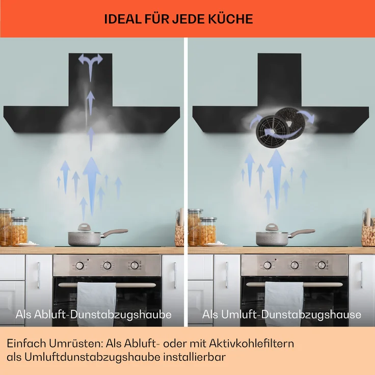 Klarstein Limelight Wandhaube, Wandmontage, Anzahl Gebläsestufen 3, Breite 120 cm, edelstahl – Bild 7
