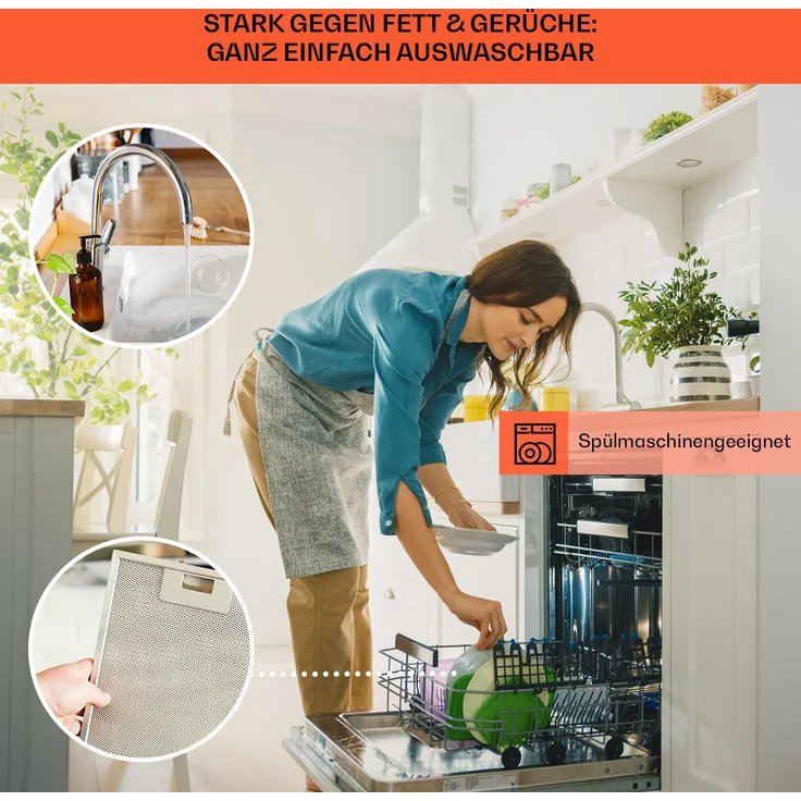 Klarstein Alinea 90 Wandhaube, Wandmontage, Anzahl Gebläsestufen 4, Breite 90 cm, schwarz – Bild 6