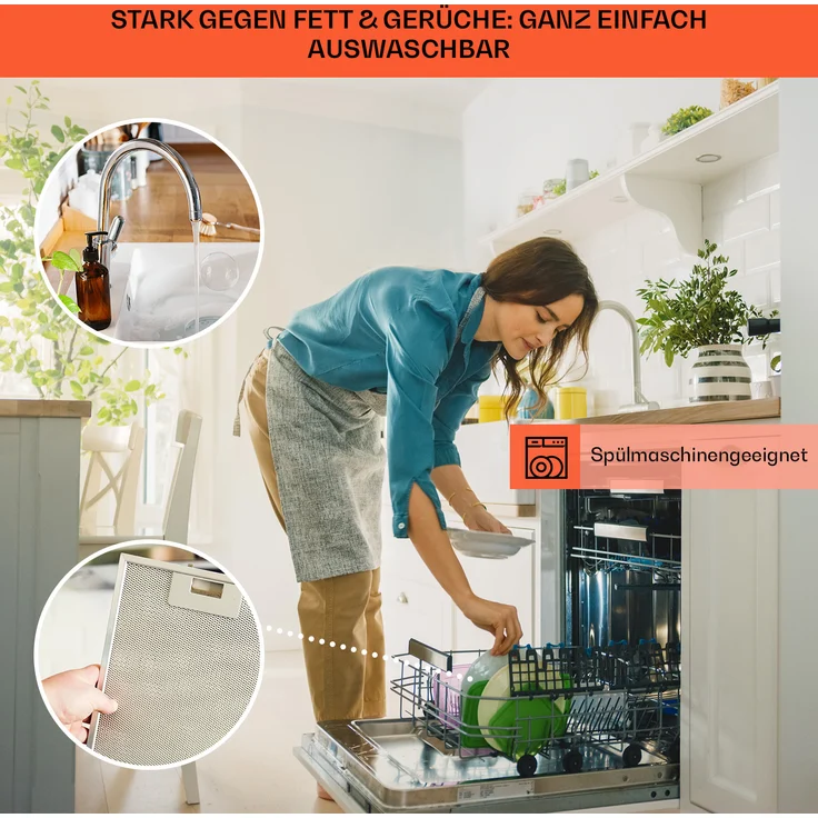 Klarstein Ava 60 Wandhaube, Wandmontage, Anzahl Gebläsestufen 3, Breite 60 cm, schwarz – Bild 6