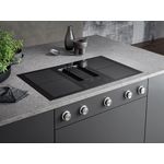 Berbel BKA 90 DLI Kochfeld mit Dunstabzug, Downline Infinity, Abluft oder Umluft, Einbaugerät, Breite 90 cm, Anzahl Gebläsestufen 4, schwarz - Preisvergleich