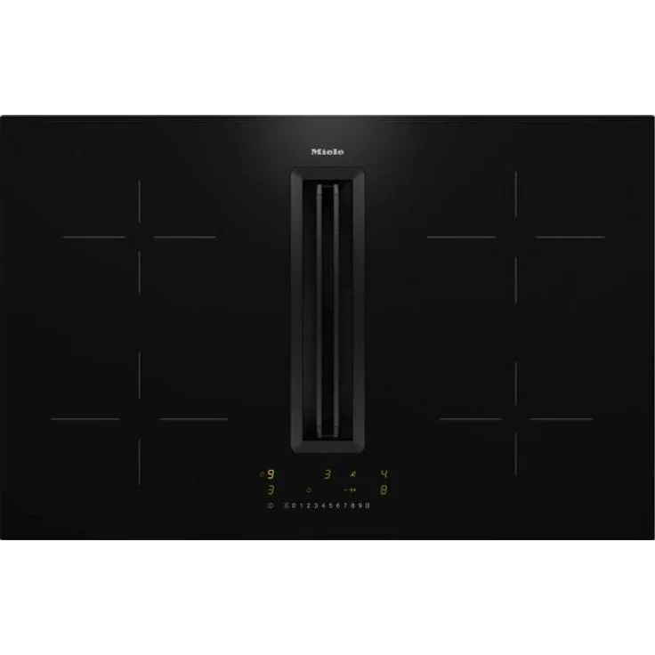 Miele KMDA 7272 FL-A Kochfeld mit Dunstabzug, Abluft, rahmenlos, Einbaugerät, Breite 75 cm, Anzahl Gebläsestufen 4, schwarz – Bild 1