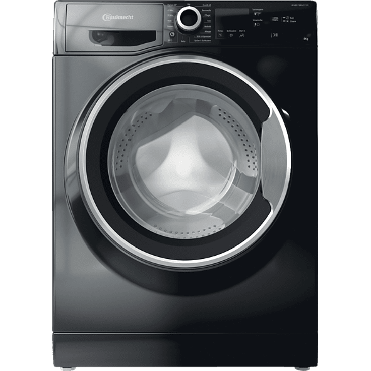 Bauknecht WM BB 814 A, Frontlader-Waschmaschine, A, Fassungsvermögen 8 kg, Standgerät, Breite 60 cm, schwarz – Bild 1
