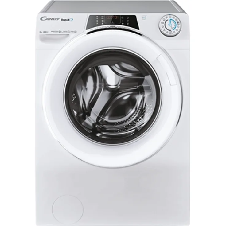 Candy RO 1486DWMCT/1-S, Frontlader-Waschmaschine, A, Fassungsvermögen 8 kg, Standgerät, Breite 60 cm, weiß