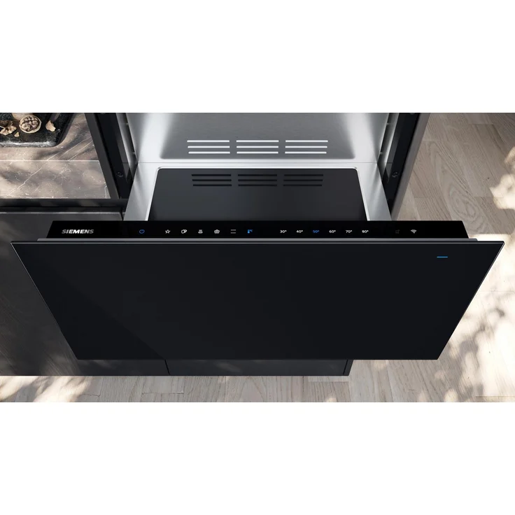 Siemens BI710D1B1, iQ700, Wärmeschublade, 60 x 29 cm, Schwarz, Edelstahl – Bild 2