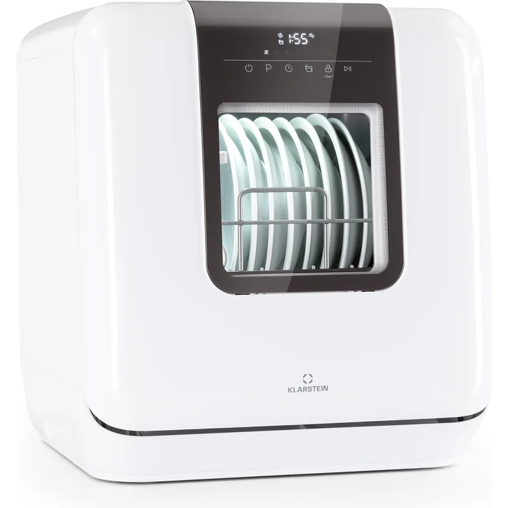 Klarstein Melville 3, Tischgeschirrspüler, F, Geräuschemissionsklasse D, Geräuschemissionen 58 Dezibel – Bild 1