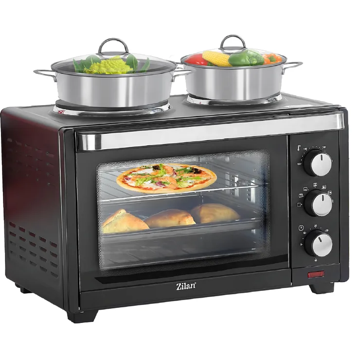 Zilan ZLN-0997 Minibackofen 28 Liter, mit 2 Kochplatten