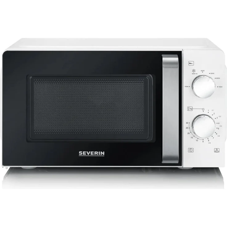 Severin MW 7887 Mikrowelle, Standgerät, 17 Liter Garraum, Drehregler, weiß – Bild 1