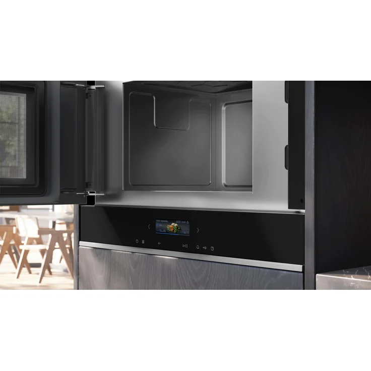 Siemens BF722L1B1 iQ700 Mikrowelle mit Grillfunktion, Einbaugerät, 21 Liter Garraum, 900 Watt, Türanschlag links, 10 Programme, Edelstahl, schwarz – Bild 4