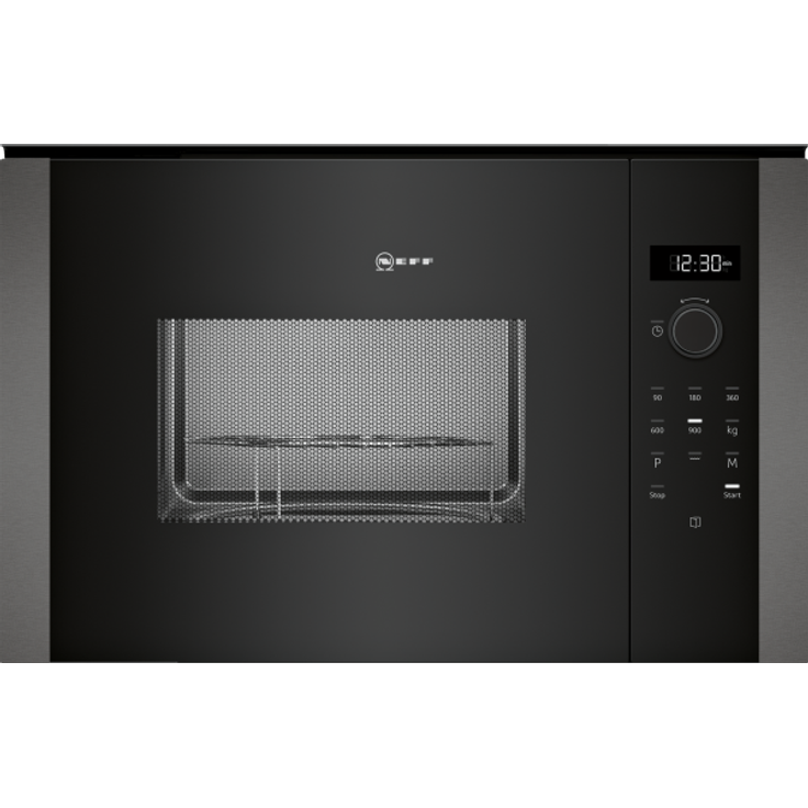 Neff HLAGD53G0 N 50 Mikrowelle mit Grill, Einbaugerät, 25 Liter Garraum, 900 Watt, Gewichtsautomatik, graphite grau - Preisvergleich