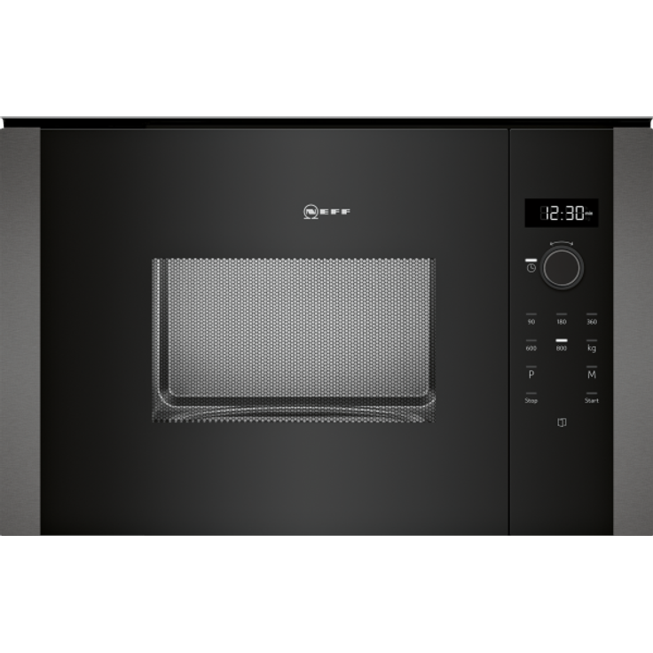 Neff HLAWD23G0 N50 Mikrowelle, Einbaugerät, 20 Liter Garraum, 800 Watt, Memory Funktion, Gewichtsautomatik, graphite grau - Preisvergleich