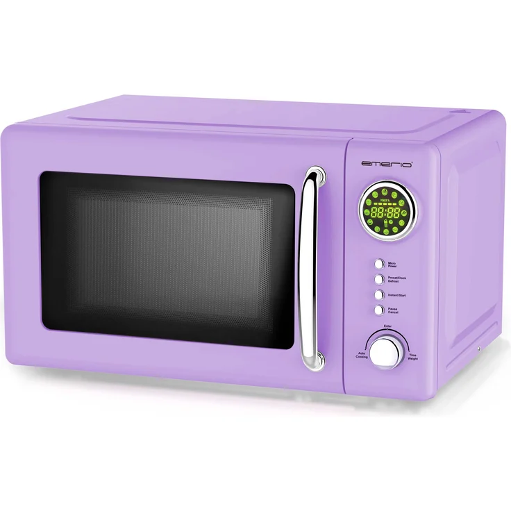 Emerio MW-112141.4 Retro Design, Mikrowelle, Standgerät, 20 Liter Garraum, 700 Watt, lila – Bild 1