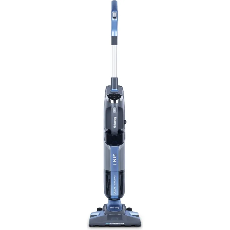 H. Koenig ARYA600 Dampfstaubsauger, 1800 Watt, 4 bar Dampfdruck, Zyklon-Technologie, blau