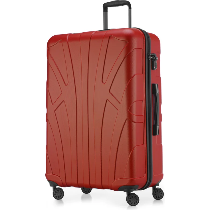 Suitline - Hartschalen-Koffer Koffer Trolley Rollkoffer Reisekoffer 4 Rollen TSA 100% ABS, 76 cm, 86 L – Bild 1