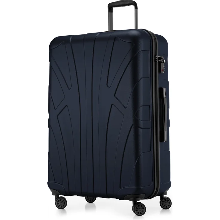 Suitline - Hartschalen-Koffer Koffer Trolley Rollkoffer Reisekoffer 4 Rollen TSA 100% ABS, 76 cm, 86 L – Bild 1