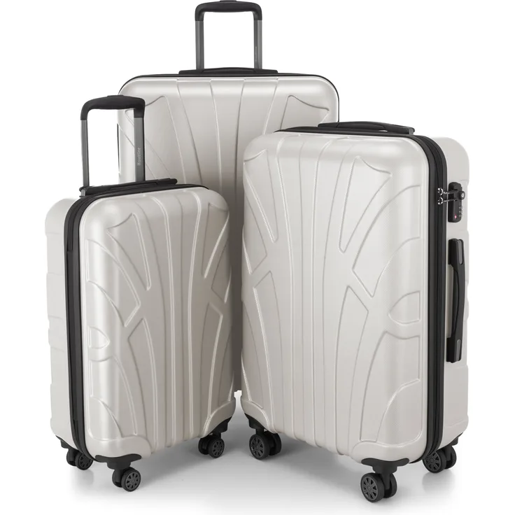 Suitline - 3er Koffer-Set Trolley-Set Rollkoffer Hartschalen-Koffer Reisekoffer, TSA, (S, M & L)