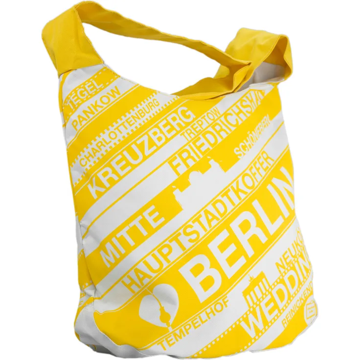 HAUPTSTADTKOFFER Umhängetasche Berlin Taschen 17 Liter Mehrfarbig (Weiß/Gelb)