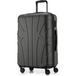 Suitline - Hartschalen-Koffer Koffer Trolley Rollkoffer Reisekoffer, TSA, 65 cm, ca. 53 Liter, 100% ABS Matt