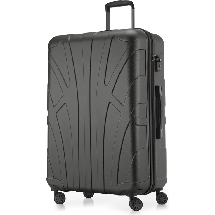Suitline - Hartschalen-Koffer Koffer Trolley Rollkoffer Reisekoffer 4 Rollen TSA 100% ABS, 76 cm, 86 L – Bild 1