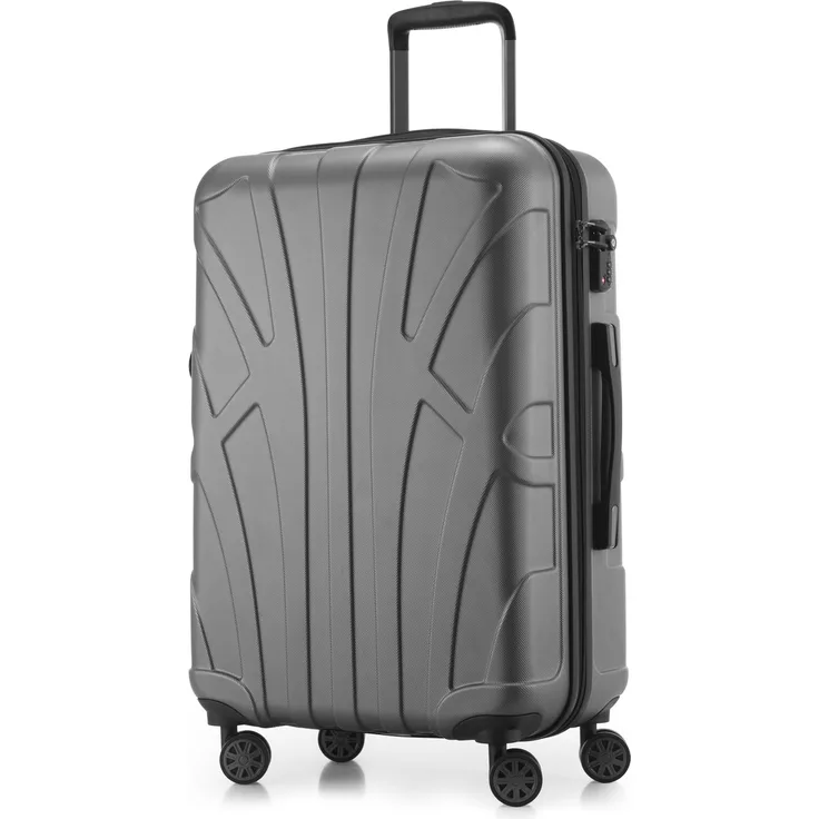 Suitline - Hartschalen-Koffer Koffer Trolley Rollkoffer Reisekoffer, TSA, 65 cm, ca. 53 Liter, 100% ABS Matt