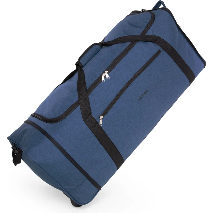 blnbag M4 – Rollenreisetasche Weichgepäck Tasche, leichte Reisetasche faltbar mit Rollen, Rollentasche, 90 Liter, Dunkelgrau 