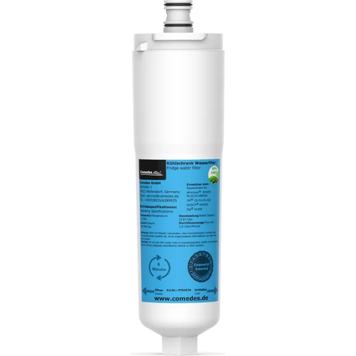 Comedes Wasserfilter passen für Bosch und Whirlpool Kühlschränke