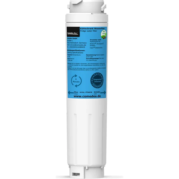 Comedes Wasserfilter passend für Bosch und Haier Kühlschränke