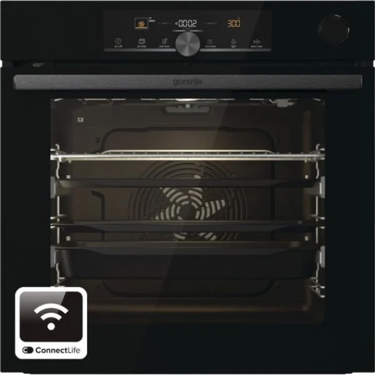 Gorenje BPSA6747A08BGWI Einbaubackofen, Easy Clean, Innenbeleuchtung, Automatikprogramme, Garraum 77 l, Breite 59,5 cm, schwarz – Bild 1