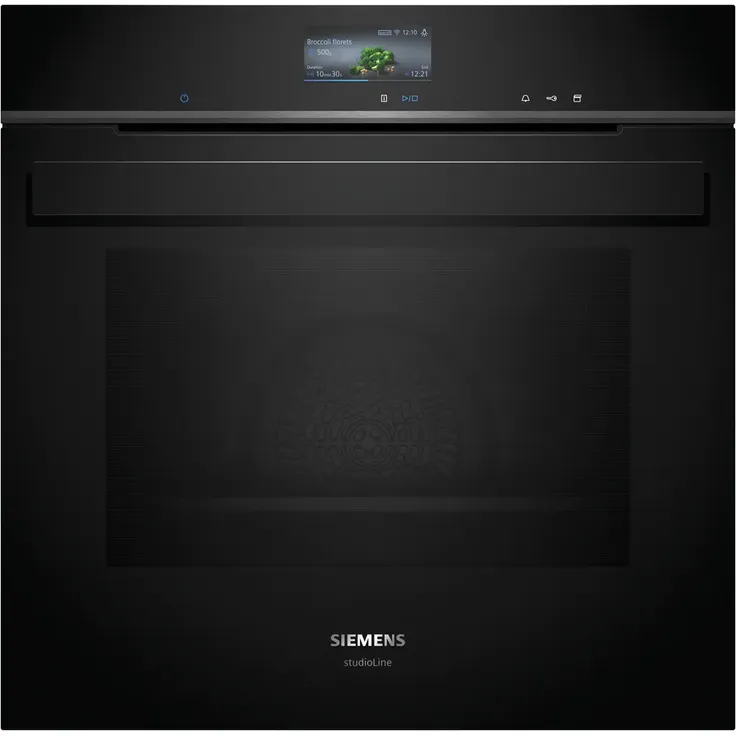 Siemens HR976GMB1 Backofen mit Dampffunktion, iQ700, cookControl, TFT-Display, humidClean Plus, Garraum 71 l, Breite 59,4 cm, schwarz