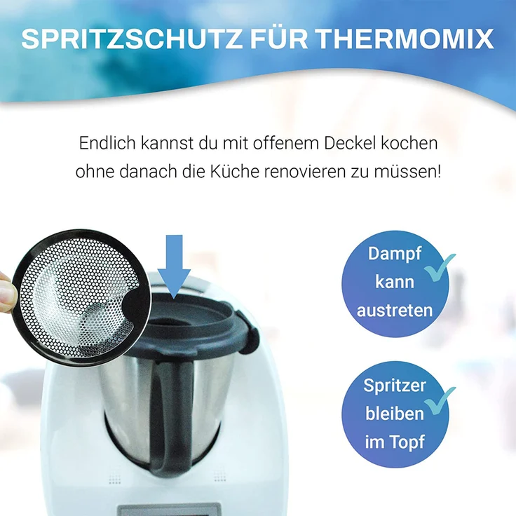 mix-slider Spritzschutz Sieb für Thermomix TM6 TM5 TM31 - Preisvergleich – Bild 2