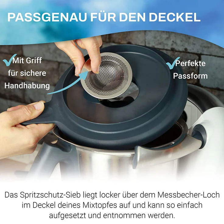 mix-slider Spritzschutz Sieb für Thermomix TM6 TM5 TM31 - Preisvergleich – Bild 3