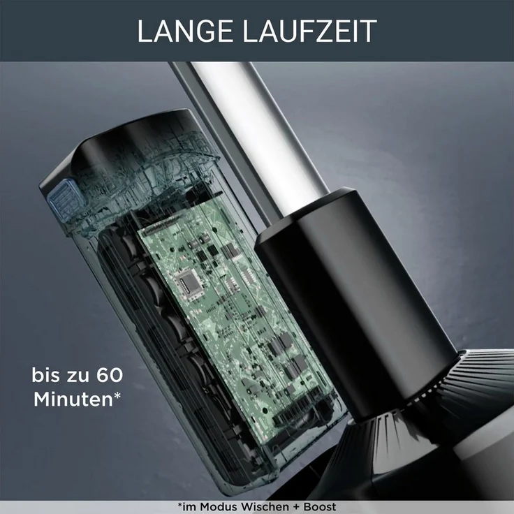 Rowenta GZ3038 X-Combo Handstaubsauger mit Wischfunktion, 60 min Akkubetrieb, Trocken- und Wischsaugen, blau-schwarz – Bild 4