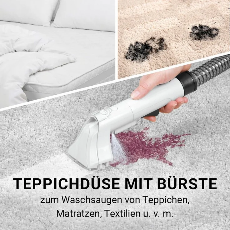 N8WERK Nass-Trocken-Sauger Waschsauger Teppichreiniger Portable Clean, 400 W, Saugwischer Nasssauger Staubsauger – Bild 4