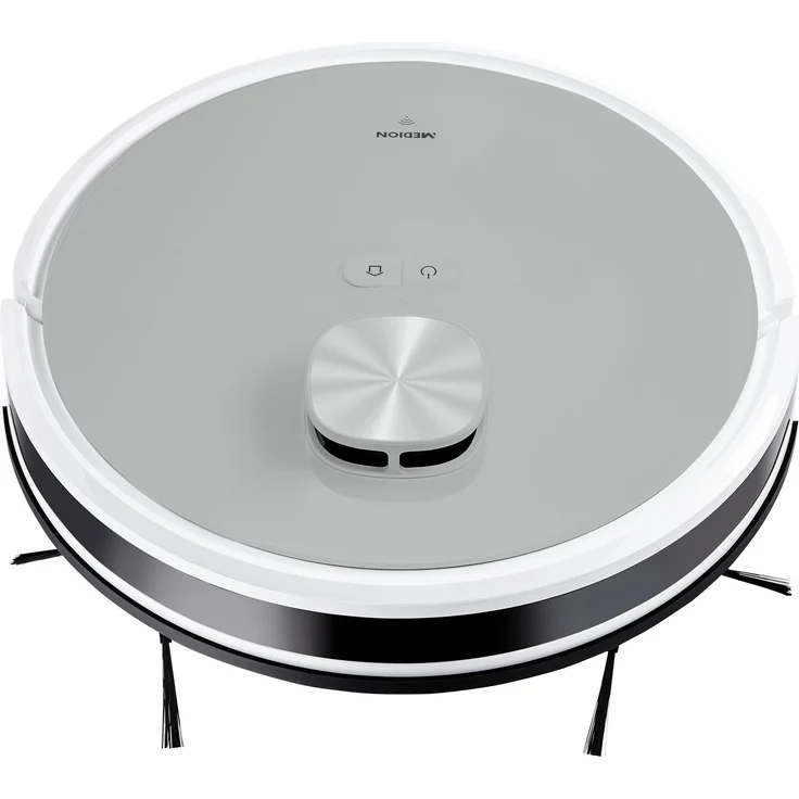 Medion X21 SW+ Saugroboter mit Wischfunktion und Absaugstation MD 11415, 150 min Akkubetrieb, App Steuerung und automatische Entleerung, weiß – Bild 3